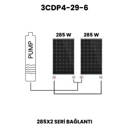 24 Volt 370 Watt Dc Solar Güneş Enerjili Fırçasız Kademeli Dalgıç Pompa 29 mss 4 m³/h - 3