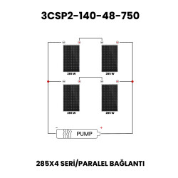 48 Volt 750 Watt Dc Solar Güneş Enerjili Fırçasız Dalgıç Pompa 140 mss 2 m³/h - 5