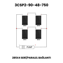 48 Volt 750 Watt Dc Solar Güneş Enerjili Fırçasız Dalgıç Pompa 90 mss 2 m³/h - 5