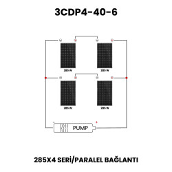 48 Volt 750 Watt Dc Solar Güneş Enerjili Fırçasız Kademeli Dalgıç Pompa 40 mss 4 m³/h - 3