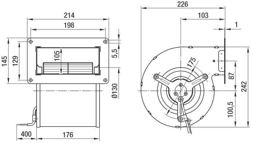 Gamsan D4E160-DA01-22 Radyal Çift Emişli Soğutma ve Havalandırma Fanı