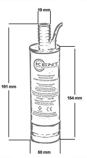 Kent 24 Volt Mazot Aktarma Pompası, Sintine Pompası 