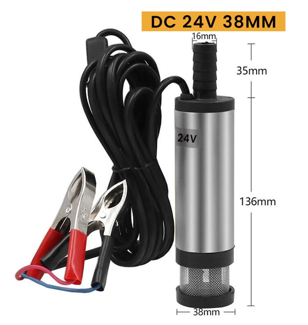 24 Volt Dc Mazot, Yağ Pompası Ölçüler 38mm