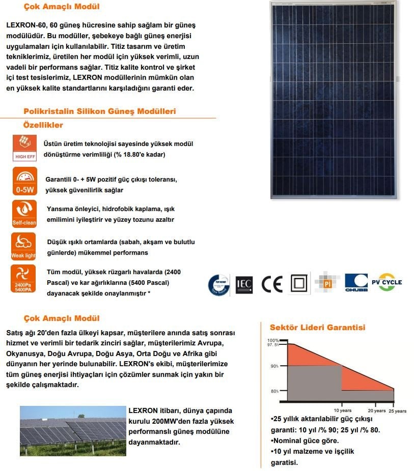 340 Watt Güneş Enerji Paneli, Solar Panel