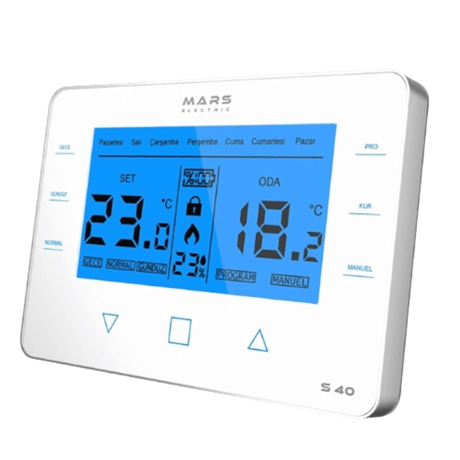Mars S40 Oda Termostatı Beyaz