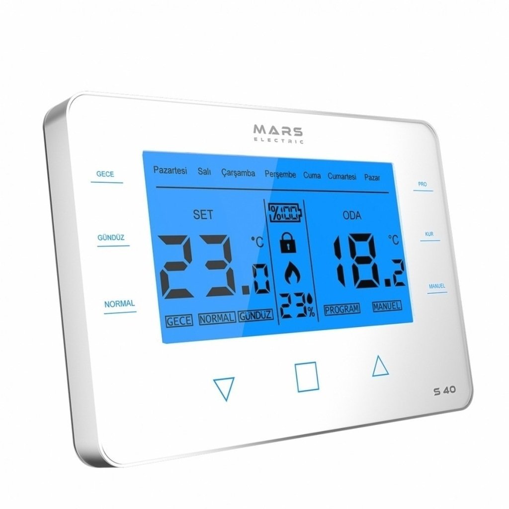 Mars S40 Oda Termostatı Beyaz