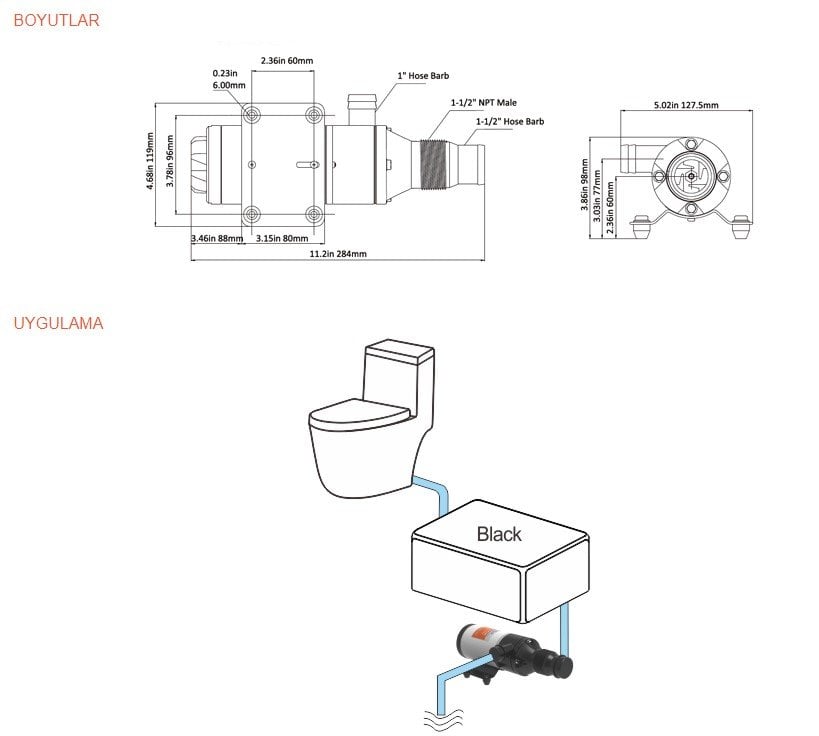 Seaflo SR08434 Maceratör Pompası