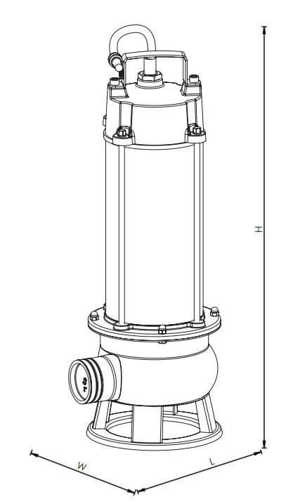 Sumak SDFV 20/2 İNOX Komple Paslanmaz Vortex Çarklı Foseptik Dalgıç Pompa