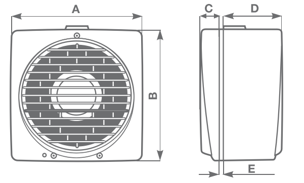 Vortice V230/9 Vario Fan Çift Yönlü Beş Kademeli Aksiyal Fan