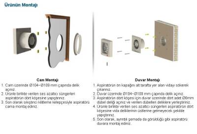 Aircol 100lük Panjurlu Tuvalet, Wc ve Banyo Fanı / Aspiratörü 100 m³/h - Aircol 100 MP - 3