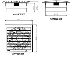 Aircol 200lük Banyo, Wc, Tuvalet Fanı / Aspiratörü 350 m³/h - Aircol 200 - 4