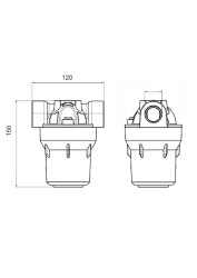 Aquafer 3 inç Yıkanabilir Filtre 1/2 inc 50 Micron Tortu Pislik Tutucu Filtre - 2