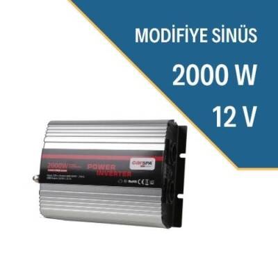 CARSPA Güneş Enerji Sistemi İnverteri, Solar Enerji İnverteri 2000W-12V Modifiye Sinüs İnverter - 1