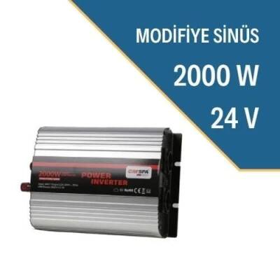 CARSPA Güneş Enerji Sistemi İnverteri, Solar Enerji İnverteri 2000W-24V Modifiye Sinüs İnverter - 1