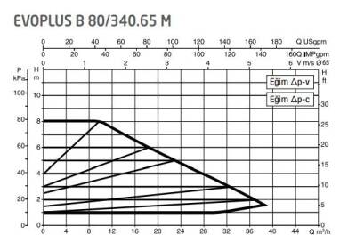 DAB Evoplus B 80/340.65 (340 mm) Frekans Konvertörlü Flanşlı Sirkülasyon Pompası DN65 8 mss 38 m³/h - 2