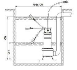 DAB FEKA VS 1000 M-A Açık Çarklı Atık Su Dalgıç Pompa 12 mss 28 m³/h 220 Volt - 2