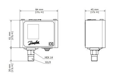 Danfoss 060-110866 KP36 2/14 Bar Presostat Basınç Şalteri 1/4'' Bağlantı (Basınç kontrol cihazı) - 2