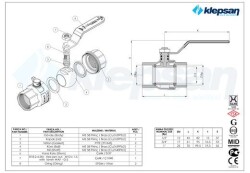 Doğalgaz Vanası MOP 5 TS EN 331 (TAM GEÇİŞLİ) 1'' - 2