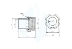 Düz Radyatör Rakoru TS 579 1/2'' - 2