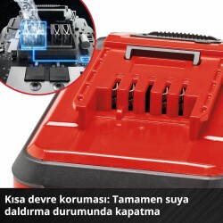 Einhell 18 V 4.0 Ah SEALED Power X-Change PLUS (Su ve toz geçirmez, IP57 koruma sınıfı, tüm Power X-Change cihazları ile uyumlu, şarj cihazı dahil değildir) - 5