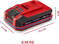 Einhell 18 V 4.0 Ah SEALED Power X-Change PLUS (Su ve toz geçirmez, IP57 koruma sınıfı, tüm Power X-Change cihazları ile uyumlu, şarj cihazı dahil değildir) - 6