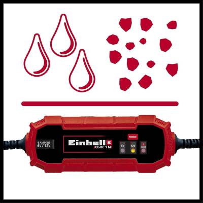 Einhell CE-BC 1M Akıllı Dijital Akü Şarj Cihazı 3-32 Ah 6/12 Volt 1 Amper - 3