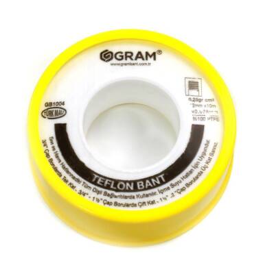 Gram Teflon Bant Sızdırmazlık Bandı 12 mm x 10 Mt 10 Adet - YERLİ ÜRETİM - 3