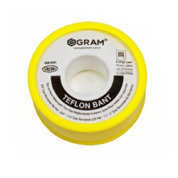 Gram Teflon Bant Sızdırmazlık Bandı 19 mm x 30 Mt 100 Adet - YERLİ ÜRETİM - 2