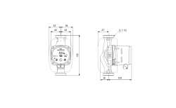 Grundfos ALPHA2 25-80(130 mm) 40-60.000 Kazan İçin Frekans Konvertörlü Sirkülasyon Pompası 8mss 4m³/h - 3