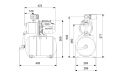 Grundfos JP 4-54 PT-H Paslanmaz Jet Hidrofor 20 Lt Tanklı - 4 Kat 6 Daire - 3