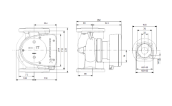 Grundfos MAGNA1 32-120 F(220 mm) 200-300.000 Kazan İçin Frekans Konvertörlü Sirkülasyon Pompası 12mss 17m³/h - 3