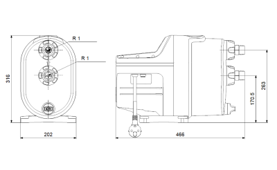 Grundfos Scala1 3-45 Sessiz Otomatik Hidrofor No Plug 4.5 Bar 5.6 m³/h - 3