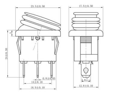 Körüklü Işıklı Anahtar 10 ADET Turuncu, ON-OFF 3 Pin - Düğme Buton Switch - 4