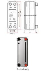 Mit MB-05 - 16 Plaka Kaynaklı Plakalı Isı Eşanjör Bağlantı 1''- 1'' Kapasite 1000 Litre/Saat - 2