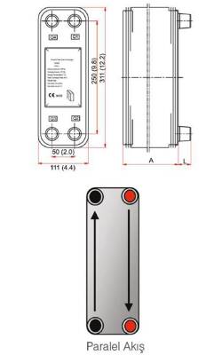 Mit MB-05 - 16 Plaka Kaynaklı Plakalı Isı Eşanjör Bağlantı 1''- 1'' Kapasite 1000 Litre/Saat - 2