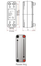 Mit MB-05 - 24 Plaka Kaynaklı Plakalı Isı Eşanjör Bağlantı 1''- 1'' Kapasite 1400 Litre/Saat - 2