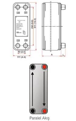 Mit MB-05 - 24 Plaka Kaynaklı Plakalı Isı Eşanjör Bağlantı 1''- 1'' Kapasite 1400 Litre/Saat - 2