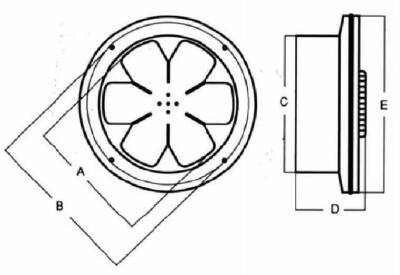 Modern Teknik 16 Cm Cam ve Duvar Aspiratörü 180 m³/h 1400 RPM - 4