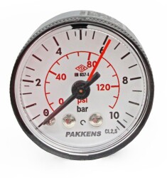 Pakkens 0-10 Bar 40 mm Arkadan Bağlantılı Kuru Manometre G 1/8 inç - 1