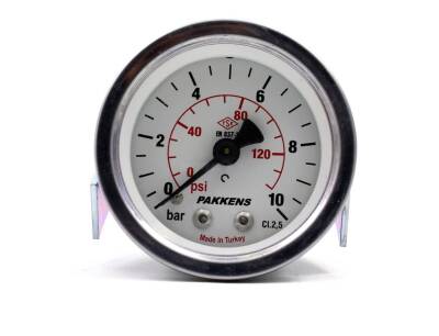 Pakkens 0-10 Bar 50 mm Panotipi Arkadan Bağlantılı Kuru Manometre G 1/8 inç - 1