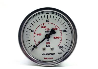 Pakkens 0-160 Bar 50 mm Panotipi Arkadan Bağlantılı Kuru Manometre G 1/8 inç - 1