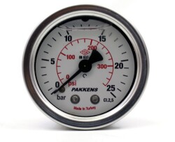 Pakkens 0-25 Bar 50 mm Arkadan Bağlantılı Gliserinli Manometre G 1/4 inç - 1