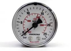 Pakkens 0-25 Bar 63 mm Arkadan Bağlantılı Kuru Manometre G 1/4 inç - 1