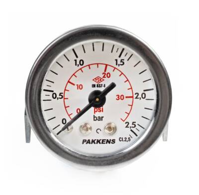 Pakkens 0-4 Bar 40 mm Arkadan Bağlantılı Panotipi Kuru Manometre G 1/8 inç - 1