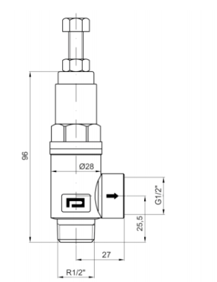 Pakkens 1/2'' Ayarlı Emniyet Ventili DN15 Erkek - 2