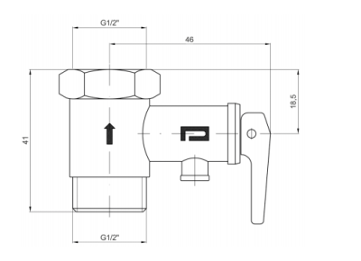 Pakkens 1/2'' Termosifon Emniyet Ventili DN15 11 Bar Mandallı - 2