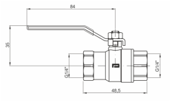 Pakkens 1.1/4'' Küresel Vana Dişi / Dişi - 2