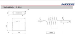 Pakkens 62x12 mm 0/+120 °C Arkadan Bağlantılı Gazlı Termometre 1mt Kapiler Boyu - 3