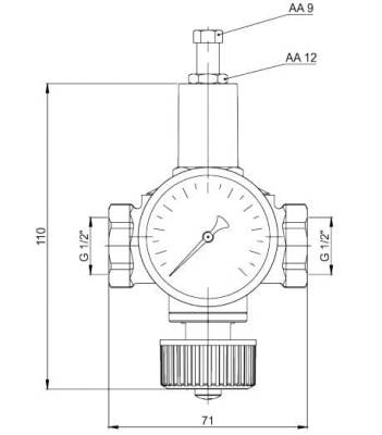 Pakkens Otomatik Kazan Dolum Vanası, Kontrol Vanası, Ayar Vanası Manometreli 1/2'' - 2