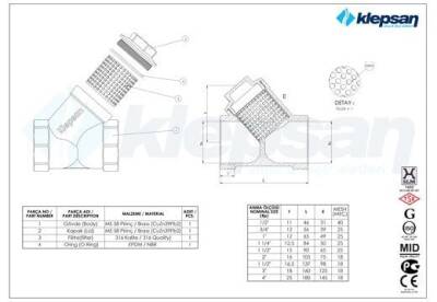 Pislik Tutucu (Filtre) 2.1/2'' - 2